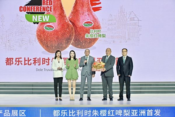 比利时红啤梨在中国首次亮相