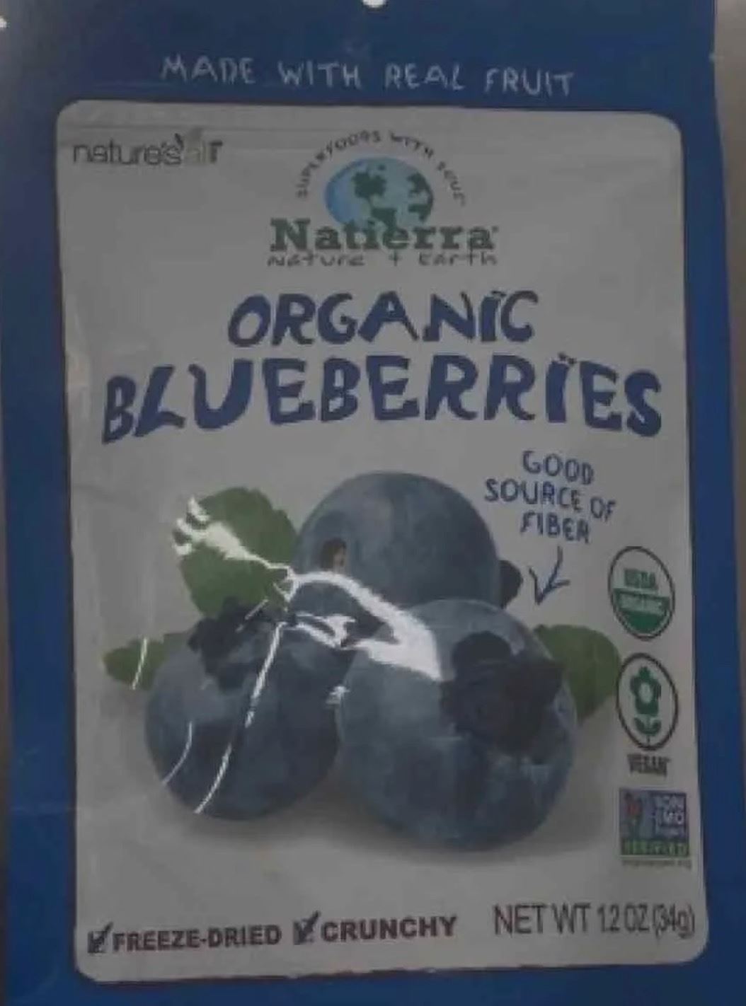 美国一款蓝莓干因铅含量超标被紧急召回